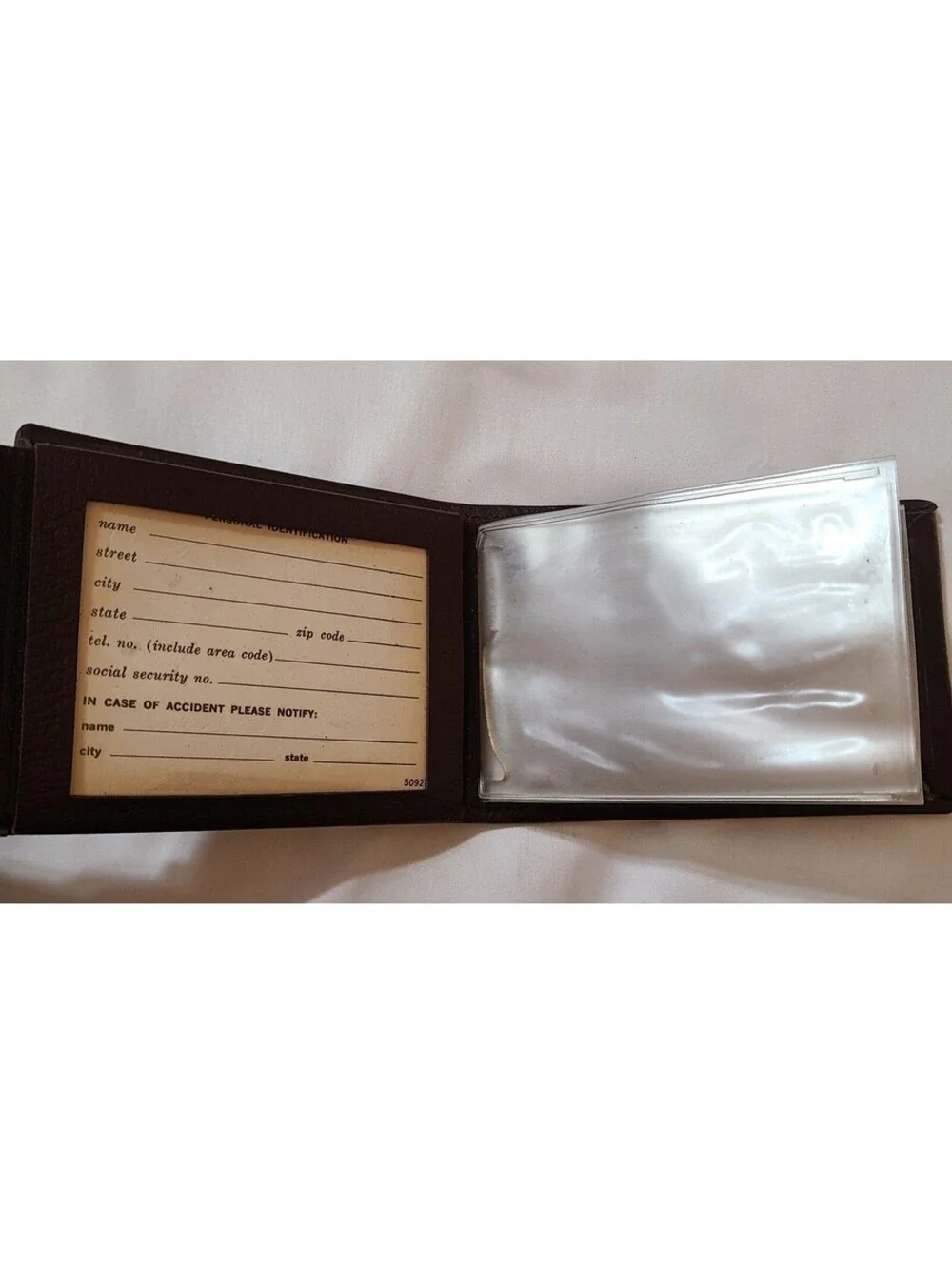 Vtg Lord Buxton Convertible Cowhide Leather Brown Wallet Key & Photo Insert EUC